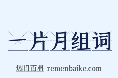 一片月组词是什么意思的图片